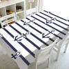 Tafelkleed Literair Plaid Tafelkleed Blauw Matroos Afdrukken Restaurant Tafelkleed Salontafelkleed Tafel R230726