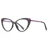 Sunglasses Cat Eye TR90 Ladies Prescription Glasses Leopard Frame Anti-Blue Light Computer Eyeglasses