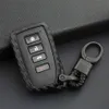 Pour Lexus Carbon Fiber Car Key Fob Case Cover Chain Ring Keychain Accessories271g