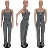 Damen-Overall, Strampler, Übergröße, Bodysuit, S-4XL, lässig, ärmellos, Bandage, gestreift, Sling, locker, weites Bein, fett, Damen-Body 230727