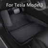 بالنسبة إلى Tesla Model 3 2021 Floor Mat Parting Floor Non-Slip Model3 Accessories 3pcs/set Compered Foot Pad H220415 227M