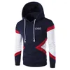 Men's Hoodies Custom Logo Hoodie Long Sleeve Sweater Pullover Mixed Color Slim Fitting Drawsting Top Fashion Casual Sport Clothing