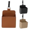 Auto Car Vent Outlet Trash Box PU Leather Car Mobile Phone Holder Bag Hanging Box Car Styling Black Brown Beige237S