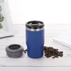 Tumblers rostfritt stål isolerat ölkylare 14oz termos kaffemugghållare med 2 lock vattenflaska bil termisk kopp 230727