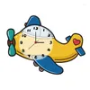 Wall Clocks 3D Cartoon Kids Clock Airplane Shape Design Silent Movement For Children Bedroom Watch Home Decor