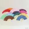 Chinese Style Products Vintage Style Lace Folding Fan Art Craft Gift Home Decoration Ornaments Dance Hand Fan Wedding Party Home Decorative