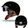 Casques de moto Casque de protection 1/2 de haute qualité Matériau ABS Rétro Casque Pare-soleil Moto Casco Léger Dot Approved Capacete