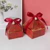 Gem Tower Bronzing Candy Box Confezione regalo di nozze Solo per te Confezione regalo di carta per caramelle al cioccolato per baby shower Event Party L230620