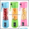 과일 야채 도구 전기 주스 컵 미니 휴대용 USB 충전식 주스 블렌더 및 믹서 2 잎 플라스틱 제조 컵 dhbth dhlup