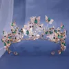 Dolce carino moda AB cristallo perla diadema corona per le donne festa di nozze regina nuziale sposa farfalla corona gioielli per capelli