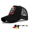 Ball Caps Zomer Mannen Baseball Mesh Bone Trucker Hoeden Voor Vrouwen Ademende Zonnehoed Clown Borduurwerk Casquette Vader Vissen Cap Drop De Dhle7