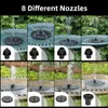 Garden Decorations Solar Fountain Water Pump with color LED Lights for Bird Bath 3W 7 Nozzles 4 Fixers Floating Pond Tank 230727