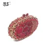 Evening Bags Celebrity Red Green Vintage Natural Agate Stone Clutch Handbags Luxury Women Crystal Wedding Purse Party Bag 230727