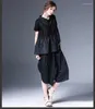 Женские футболки T Summer 2023 Black Womenswear Fashion Lose Lotus Leaf Edge Casual Cream-Size Slim Coll Collar Rube