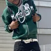 Mannen Hoodies Harajuku Zip Up High Street Hooded Sweatshirt Y2K Vintage Hip Hop Jasje Jassen Streetwear 230727