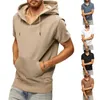 Sweats à capuche pour hommes Vêtements d'été Pull à la mode Sports Casual Pull à capuche lâche Manches courtes