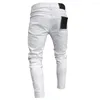 Men's Jeans Fashion Street Style Ripped Skinny Men Vintage Wash Denim Trouser Casual Slim Fit Pencil Stretch Trousers