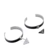 Haute Editio P Famille Triagle Bracelets Bagles pour Wome Me Noir Blanc Bagle 316l Titaium Acier Bijoux Desiger Bijoux