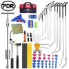 PDR Rods Hook Tools Paintless Dent Repair Car Dent Removal Reflector Board Dent Puller Lifter Glue Gun Tap Down Tool260f