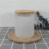 대나무 뚜껑이있는 200ml 양초 유리 컵 컨테이너 뚜껑이있는 양초가있는 항아리 홈 DIY 양초 제조 액세서