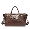 Duffel Bags Weekend Oil Wax Leather Big Handbags For Men Travel Bag Portable Shoulder Men's Fashion Genuine Carry On