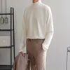 Men s Sweaters Yasuk 2023 Spring Autumn Winter Solid Casual Plush Turtleneck Loose Bottom Double Faced Velvet Sweater Simple Warm BigSize 230728