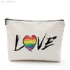 Astucci per cosmetici Custodie LGBT Gift Gay Pride Makeup Bag Cosmetic Bag We Are All Human Equality donna Portafogli uomo porta carte telefono Z230731