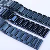 Watch Bands Blue Stainless Steel Watchband Strap Metal Bracelet Strap 18mm 19mm 20mm 21mm 22mm Straight End For Men Women Fashion Watch 230728