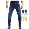 Jeans da uomo Four Seasons Uomo Donna Pantaloni a botte dritta Sciolto da motociclista Pantaloni casual anti-goccia alla moda ad alta elasticità