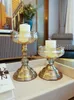 Candle Holders Glass Crystal Centerpiece Luxury Candlestick Metal Holder Parties Wedding Ceremony For Table Home Decor