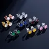 Ear Cuff Top Quality Cubic Zirconia Round Clip Earrings for Women Fashion Crystal Female Wedding Party Gift Jewelry 230728