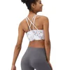 Kvinntankar Camis Summer Thread präglade Luu Sports Underwear Antibacterial Direct Spray Print Fitness Bra Yoga Suit Top med 230727