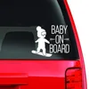 16 12 cm wit Zwart Baby aan boord Auto Sticker Jongen Op snowboard vivyl Auto Stickers CA-582307j