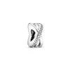 925 Argent Fit Pandora Charme Papillon Transparent Flash Spacer Fashion Charms Set Pendentif DIY Fine Beads Jewelry, Un cadeau spécial pour les femmes