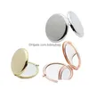 Mirrors Bridesmaid Round Mirror Gift For Women Double Side Folding Compact Christmas Birthday Gifts Drop Delivery Home Garden Otvbx