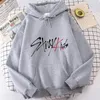 Erkek Hoodies Sweatshirts Koreli yıldız Stray Kids Unisex Moda Uzun Kollu Baskılı Ön Cep Polar Külot Kazak 230727