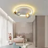 Ceiling Lights Nordic White Aircraft Dimmable Children's Room Study Modern Creative Bedroom Interior Design LED Lamps