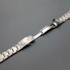 20mm New whole silver brushed stainless steel Curved end watch band strap Bracelets For watch270Q