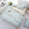 Bedding sets Flower Comforter Set Simple Pink Bed Linens Linings Queen Duvet Cover Sheet And Pillowcase King Size For Girls 230727