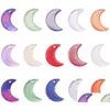 Arts And Crafts Charms 200Pcs/Box 12X16Mm Glittery Glass Crystal Crescent Moon Pendant Beads For Diy Making Earring Bracelet Necklace Dhsl9