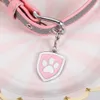 Acessórios de coleira de cachorro de estimação personalizada gravada para cachorro de estimação Etiqueta de identificação de cachorro de gato personalizada Etiquetas de nome de pata de aço inoxidável Pingente anti-perda L230620