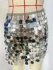 Skirts Sexy Y2K sees summer beach club party dress Pencil skirt carnival dress through sequins Miniskirt 230727