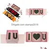 Confezione regalo Carta da matrimonio San Valentino Imballaggio di fiori Ti amo Rose Box Y0712 Drop Delivery Home Garden Festive Party Supplies Even Dhteb