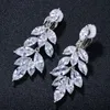 Ear Cuff BeaQueen Elegant Non Pierced Clips Earrings High Quality Marquise Cubic Zirconia Stone No Hole Clip On Wedding Jewelry E204 230728