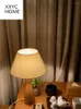 Bordslampor lampa sovrum sovrum retro elegant ljus lyxstudie belysning ögonskydd tyg