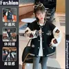 Vestes grandes filles veste Cartoon Ours Baseball Costume Bomber Minuscules Cotons Enfants Vêtements Ados Matelassé Manteaux Vestes 15 Année Fille vêtements J230728