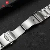 Bracelets de montre 18 19 20 21 22mm 23mm 24mm 25mm Bracelet en acier inoxydable massif Bracelet de montre Boucle pliante en métal Accessoires de bande de remplacement 230727