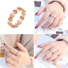 Wedding Rings Chinese Ancient Coins Ring For Women Money Wealth Good Fortune Titanium Steel Accessories Rose Gold Jewelry Lucky Drop Dhkxt