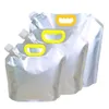 Sacs de stockage 20PCS Impression personnalisée en plastique Stand Up Feuille d'aluminium 1L 1 5L 2L Eau Liquide Boisson Jus Emballage Bec Pochettes Wit273m