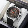 Wristwatches Fashion Chronograph Men Watches Top Brand Luxury Silicone Band Sport Wristwatch Business Quartz Clock Waterproof Montre Homme 230727